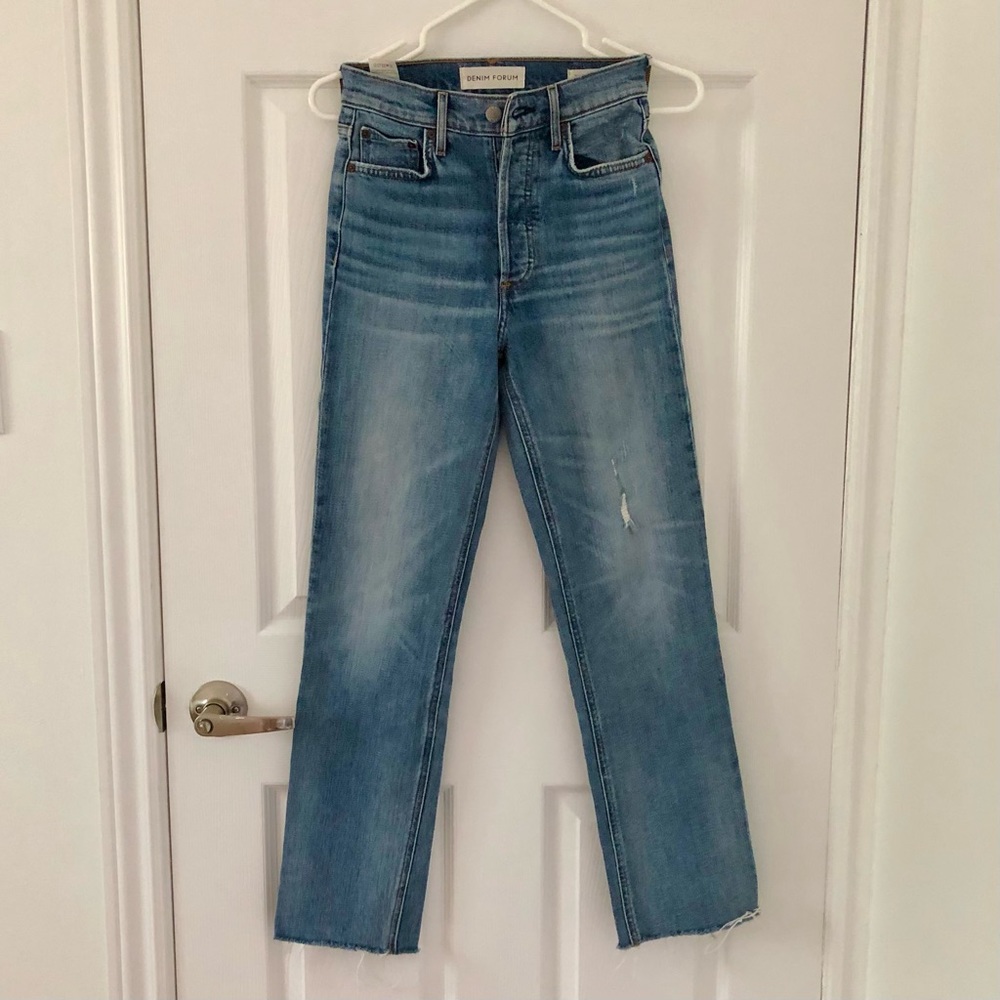 Aritzia Denim Forum The Arlo High Rise Straight 28L Size 24